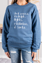 Load image into Gallery viewer, Christmas Magic Indigo Blue Graphic Sweatshirt