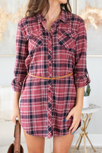 Load image into Gallery viewer, Commit To You Mauve Pink Plaid Dress