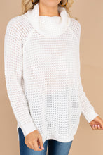 Load image into Gallery viewer, In Your Glow Ivory White Waffle Sweater