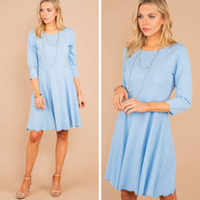 Load image into Gallery viewer, This Is The Best Way Sky Blue Scallop Edge Dress