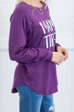 Load image into Gallery viewer, Mama Tired Eggplant Purple Graphic Tunic