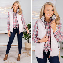 Load image into Gallery viewer, Feeling The Chill Pink Sherpa Vest