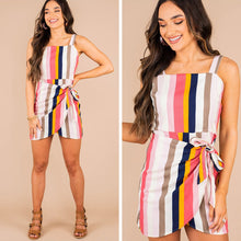 Load image into Gallery viewer, Summer Happens White Multi Stripe Dress
