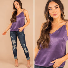 Load image into Gallery viewer, Simple Beauty Violet Plum Purple Scalloped Tank
