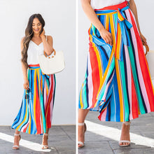 Load image into Gallery viewer, Taste The Rainbow Maxi Skirt, Blue-Multi