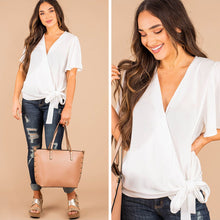 Load image into Gallery viewer, Love Like This Off White Wrap Top