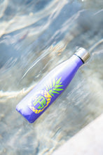 Load image into Gallery viewer, Peppy Pineapple Bright Purple Printed Water Bottle