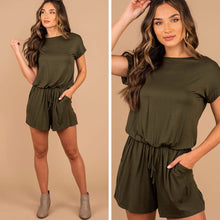Load image into Gallery viewer, Do Anything For You Olive Green Romper