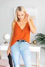 Load image into Gallery viewer, Lovely In Love Brick Orange Tank