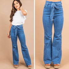 Load image into Gallery viewer, Overwhelming Love Light Indigo Blue Flare Jeans