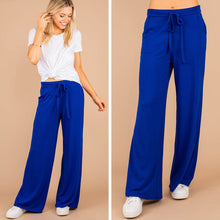 Load image into Gallery viewer, Save Some Time Denim Blue Palazzo Pants