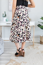 Load image into Gallery viewer, Can't Stop Me Beige Brown Leopard Midi Skirt