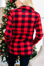 Load image into Gallery viewer, Clear Your Schedule Red Buffalo Plaid Pullover