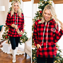 Load image into Gallery viewer, As A Matter Of Fact Red Buffalo Plaid Hoodie