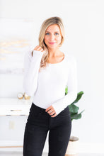 Load image into Gallery viewer, Honesty Is Key Classic White Long Sleeve Top