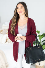 Load image into Gallery viewer, Somebody To Love Burgundy Red Cable Knit Cardigan