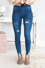 Load image into Gallery viewer, You've Got It All Denim Distressed Jeggings