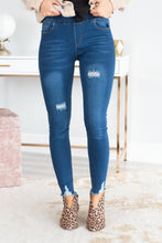Load image into Gallery viewer, You've Got It All Denim Distressed Jeggings