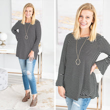 Load image into Gallery viewer, Easy To Love You Black Striped Top
