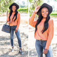 Load image into Gallery viewer, Just Admit It Orange Mock Neck Sweater