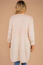 Load image into Gallery viewer, Been Here Waiting Oatmeal White Long Cardigan