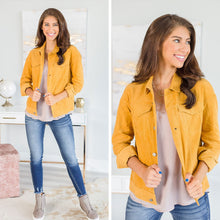 Load image into Gallery viewer, Do What You Like Mustard Yellow Corduroy Jacket