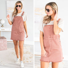 Load image into Gallery viewer, Send You Love Clay Orange Overall Dress