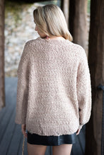 Load image into Gallery viewer, Open Your Heart Mocha Brown Distressed Sweater