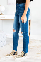 Load image into Gallery viewer, Do Your Worst Medium Wash Distressed Skinny Jeans