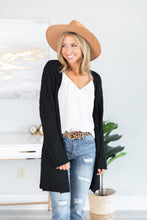 Load image into Gallery viewer, Tell Somebody Black Popcorn Cardigan