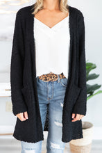 Load image into Gallery viewer, Tell Somebody Black Popcorn Cardigan