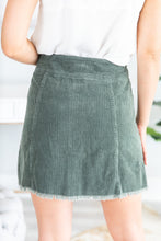 Load image into Gallery viewer, Ready For The Fun Olive Green Corduroy Skirt