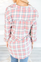 Load image into Gallery viewer, Just Me And You Red Bean Plaid Button Down Top