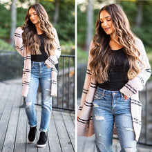 Load image into Gallery viewer, It's No Surprise Blush Pink Striped Cardigan