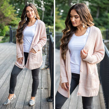 Load image into Gallery viewer, Feel The Joy Blush Pink Waffle Cardigan