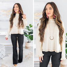 Load image into Gallery viewer, Just My Type Cream White Ruffled Sweater
