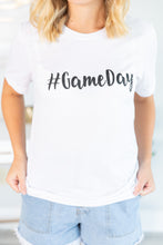 Load image into Gallery viewer, #GameDay White Graphic Tee