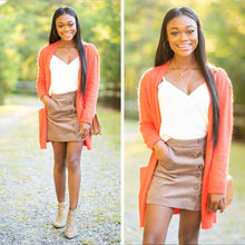 Load image into Gallery viewer, It's All Love Orange Knit Cardigan