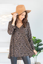 Load image into Gallery viewer, That's My Story Taupe Brown Leopard Tunic