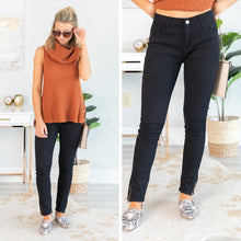 Load image into Gallery viewer, Living For The Day Black Moto Zip Jeans