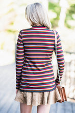 Load image into Gallery viewer, All You Need To Know Burgundy Multi Striped Top