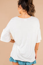 Load image into Gallery viewer, These Are The Days Ivory Ruffle Top