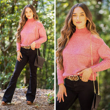 Load image into Gallery viewer, Clear Choice Brick Red Cold Shoulder Sweater