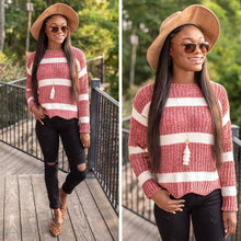 Load image into Gallery viewer, Just A Step Ahead Dusty Rose Pink Chenille Sweater