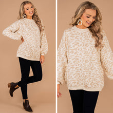 Load image into Gallery viewer, Tell You The Truth Natural White Leopard Sweater