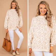 Load image into Gallery viewer, Tell You The Truth Natural White Leopard Sweater