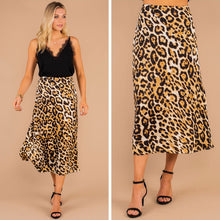Load image into Gallery viewer, Best In Bold Brown Leopard Midi Skirt
