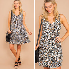 Load image into Gallery viewer, Walk Through The Door Ivory Leopard Dress