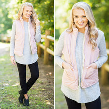 Load image into Gallery viewer, Follow The Trail Blush Pink Puffer Vest