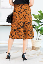 Load image into Gallery viewer, Told You Camel Brown Cheetah Midi Skirt